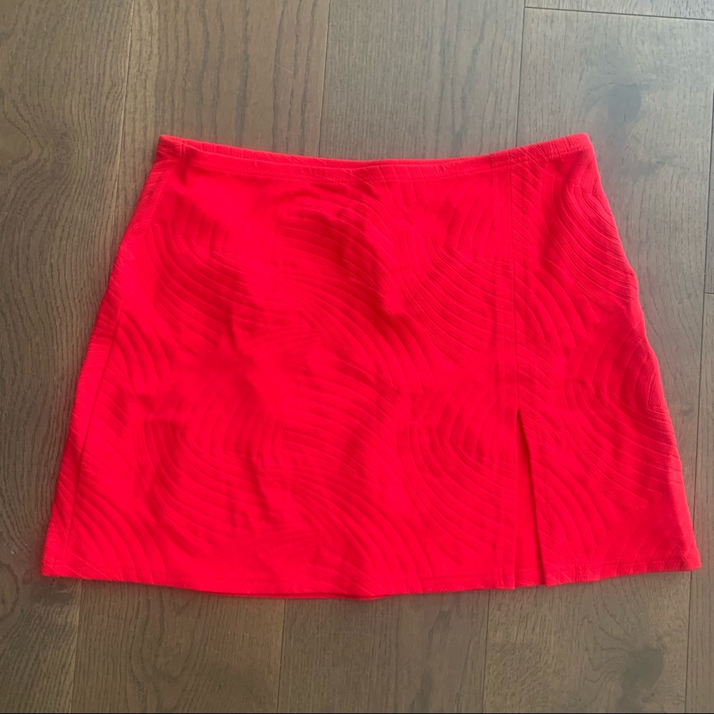 GOTTEX RED TEXTURED SWIM SKIRT WOMEN’S SZ M